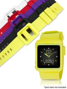 Correa de pulsera con correa de reloj de silicona roja para Apple iPod Nano 6 generaciones - Imagen 1 de 2