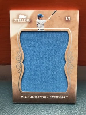 2008 Topps Sterling Jumbo Patch Paul Molitor #’d 1/1 - Image 1 of 2