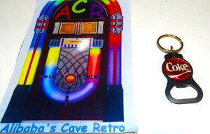 Vintage Promo Keyring COKE BOTTLE OPENER Keychain COCA COLA Ancien Porte-Clés - Picture 1 of 3
