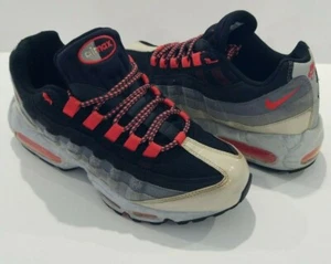 Rare Nike Air Max 95 Black Hot Red Neutral Gray Running Mens Sz 8 # 609048-065 - Picture 1 of 8