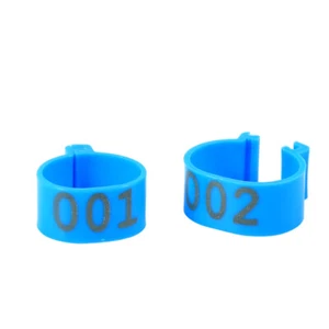 (Blue)Airshi 100PCS/Bag Chicken Leg Rings Poultry Leg Rings 6Colors For Chicken