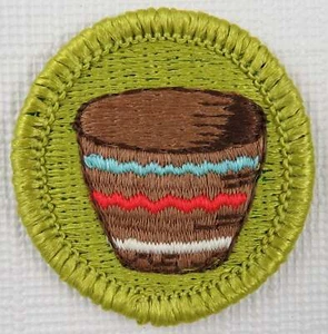 Basketry Current Plastic Back Merit Badge [MB-116] - Picture 1 of 1