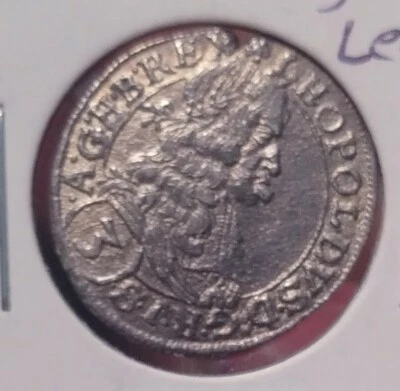 AUSTRIA: 1668 Leopold 'the Hogmouth' 3 Kreuzer - Image 1 of 2