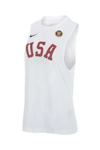 Nike Team USA Graphic Muscle Tank Top (White) CN4483-100 Women's Small - Picture 1 of 4