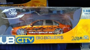 Jada Dub City Chevy Impala SS Naranja con Llamas Escala 1:18 Diecast Modelo Nuevo - Imagen 1 de 1