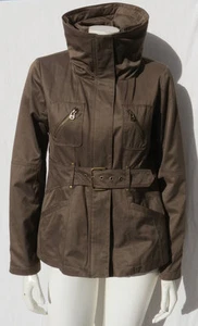 ANDREW MARC New York Women’s Brown Cotton Hood Jacket Coat size S M - Picture 1 of 9