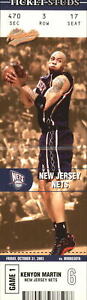 2003-04 Fleer Authentix Ticket Studs Nets Basketball Card #10 Kenyon Martin
