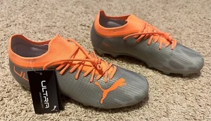 PUMA Ultra 2.4 FG AG Matrix Pro Grip Control Diamond Silver Neon Citrus Size 6C - Picture 1 of 8