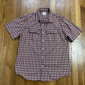 Old Navy Button Up Hemd Herren L Freizeit klassisch Epilates Baumwolle rot kariert - Bild 1 von 13