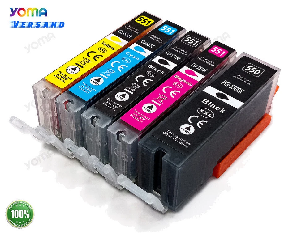 XL PATRONEN für Canon PGI-550XL CLI-551XL MG5450 MG5550 MX925 IP7250 IX6850 - Bild 1 von 4