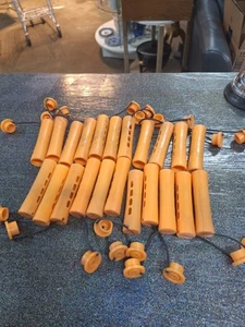 Vtg 3" Orange Perm Rollers 60 Count - Bild 1 von 6