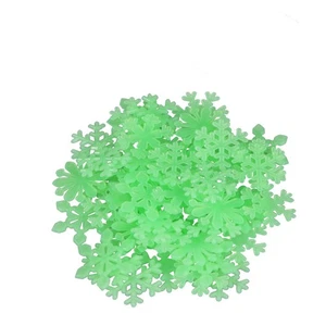  50 PCS Christmas Night Glow Snowflake Decoration Blue Window Decorations - Picture 1 of 9