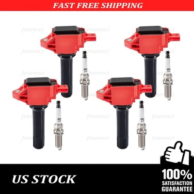 For 2013-2014 Scion FR-S 2.0L 4x Ignition Coils & 4xSpark Plugs High Performance - Image 1 of 4