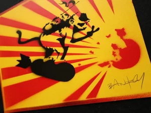 Graffiti, Dismaland, Street Art,Stencil, original spray,artwork, signed, BANKSY. - Picture 1 of 4