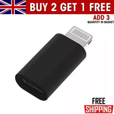 IPHONE ADAPTER to TYPE C FEMALE for IPHONE 12 11 10 8 7 (PRO MAX X SE PLUS) - UK - Image 1 of 4