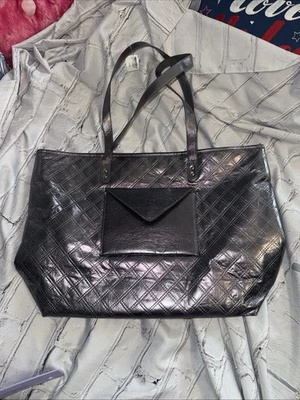 Bolso de Mano Bath Body Works Grande Plateado Bronce Metálico Acolchado Forrado con Cremallera Nuevo Foto 1 de 4