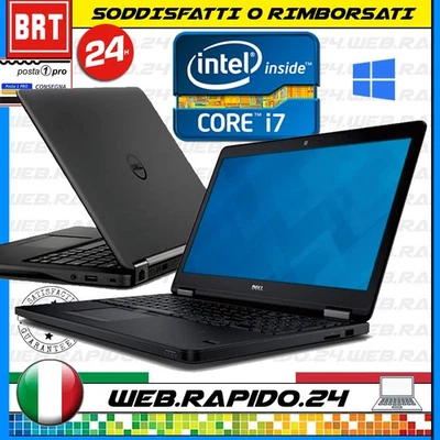 NOTEBOOK DELL LATITUDE E7450 14" INTEL I7-5600U 8GB RAM SSD 256GB FULL HD WIN11 - Immagine 1 di 4