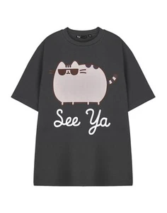 Camiseta Pusheen Gris See Ya Manga Corta Unisex - Imagen 1 de 9