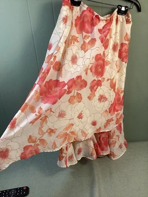 Y2K Dressbarn женщин 14 цветочный юбка фея акварель цветочный богемное 2000-х розовый - Изображение 1 из 4