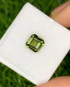 9.85 Certified Natural Asscher Green Paraiba Tourmaline Loose Gemstone - Picture 1 of 5