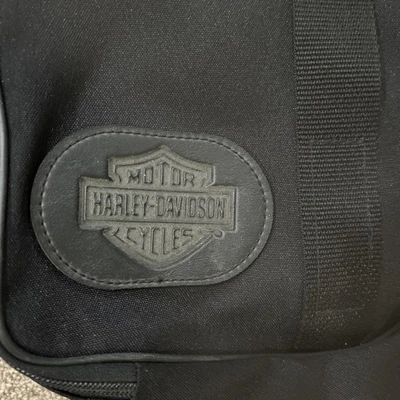 Harley-Davidson Touring Bag Black Soft Motorcycle Luggage Zipper Canvas Duffle - Image 1 of 4