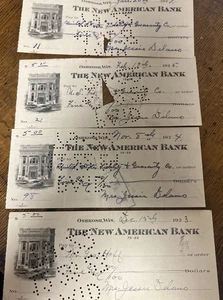 Rare Super cool, Old old checks. 1923-1927! - Picture 1 of 23