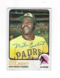 NATE COLBERT San Diego Padres Signed Autographed 1973 Topps card #340 w/COA - Picture 1 of 1