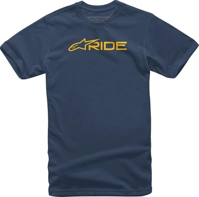 Camiseta Alpinestars Ride 3.0 (X-Grande, Azul Marino/Dorado) Foto 1 de 3