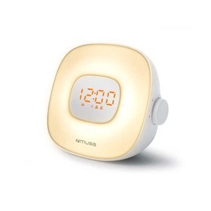 Muse, Radio despertador con brillo ajustable FM/Doble alarma/Sonidos naturales - Zdjęcie 1 z 2