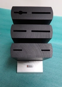 Wusthof Modern Countertop Knife Block  6 Slots 3 Floating Sections Aluminum Base - Picture 1 of 6