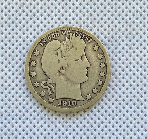 1910P BARBER QUARTER 90% SILVER QUARTER CIRCULATED - YOU GRADE - 1ST BID CAN WIN Cover