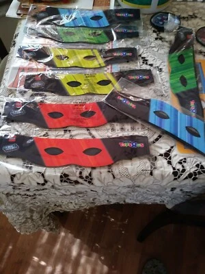 NIP 8 Toys R Us Lego Masks Zorro Different Colors Red Yellow Blue Green 2 Of Eac - Image 1 of 4
