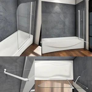 180° Badewannenaufsatz 75-100x140cm Duschabtrennung Trennwand Duschwand - Bild 1 von 12