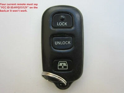 OEM 1999-2002 TOYOTA 4RUNNER ENTRADA REMOTA SIN LLAVE LLAVERO TRANSMISOR HYQ1512Y Foto 1 de 3