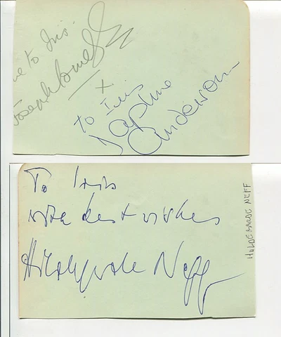 HILDEGARDE NEFF & DAPHNE ANDERSON & JOSEPH COWELL signed AUTOGRAPH 8249 Cover