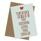 #218 1st Year Anniversary / Valentine Rude greetings card funny humour joke