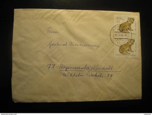GOSSNITZ 1978 Zoo Leipzig Lion Feline Cancel Cover DDR GERMANY Felin Cat Of Prey - Picture 1 of 1