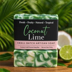 Coconut Lime Soap - Picture 1 of 18
