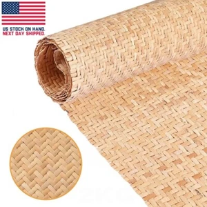 14" Natural Cane Webbing 3.3ft V Shape Rattan Furniture Chair Caning Roll Basket - Picture 1 of 9