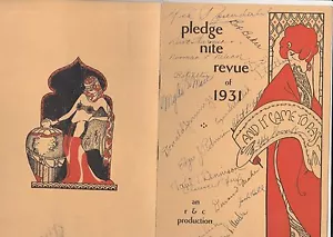 PLEDGE NITE REVUE OF 1931 PROGRAM UNIV. OF MINNESOTA TALENT SHOW - Picture 1 of 3