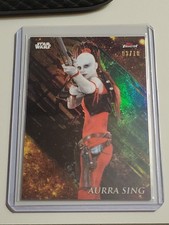 2018 Topps Finest Star Wars BLACK REFRACTOR #3/10 Aurra Sing #8