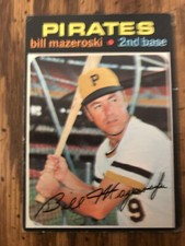 1971 Topps Baseball Bill Mazeroski #110 Pittsburgh Pirates