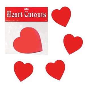 Beistle Red Heart Cutouts (10/Pkg) - Party Supply Decoration for Valentines - Picture 1 of 1