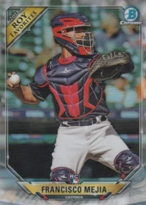 2 2018 Bowman Chrome Roy Favorites FRANCISCO MEJIA RC INDIANS  MLB ROOKIE LOGO  - Picture 1 of 1