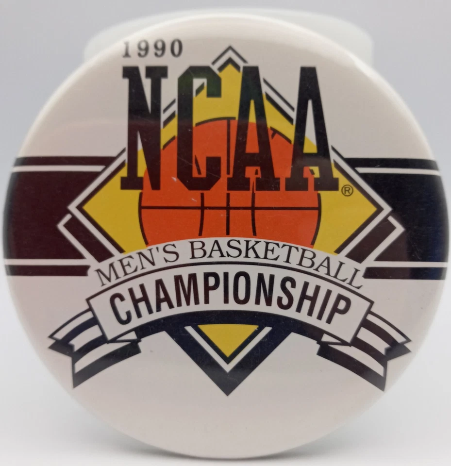 De colección 1990 NCAA Hombres Campeonato de Baloncesto Pinback Botón Deportes Universitarios  Foto 1 de 4