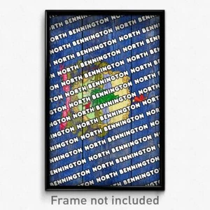 North Bennington Vermont Poster (VT City Souvenir 11x17 Town Print) - Picture 1 of 1