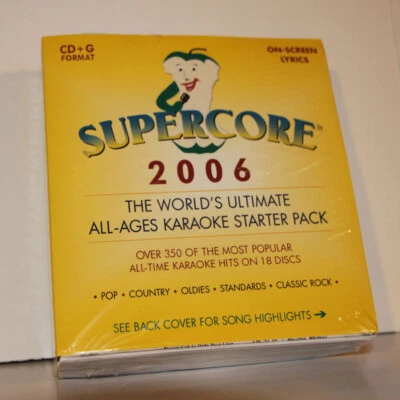  KARAOKE CD+G SUPERCORE 2006 OVER 350 MOST POPULAR HITS ON 18 DISCS W/song list  - Image 1 of 3