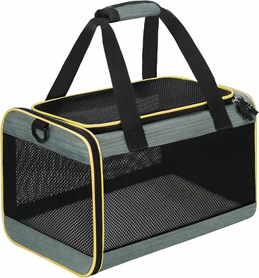 Transportador para gatos aprobado por la aerolínea transportador para mascotas, transportador para perros transporte de viaje para mascotas de lados suaves Foto 1 de 4