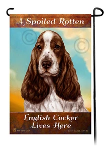 Un hígado podrido estropeado y cocker inglés blanco vive aquí - Imagen 1 de 1