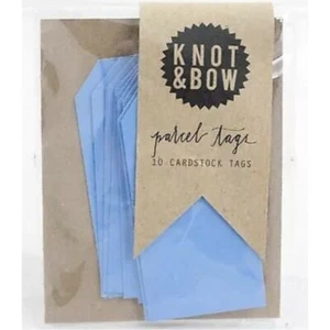 Knot and Bow x Popsugar 10 Gift Tags Blue Parcel Presents Cardstock Scrapbook - Picture 1 of 2